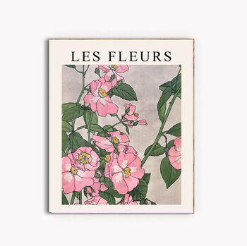 Vintage Pink 'Les Fleus' Print, 3 of 3