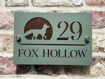 Personalised Fox Design House Acrylic Number Sign, 4 of 11
