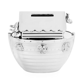 Personalised Baby Animals Noahs Ark Money Box – Baby Keepsake For Christening Or New Baby Gift, 5 of 5