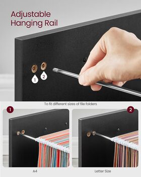 Filing Cabinet On Wheels With Two Lockable Drawers, 7 of 12