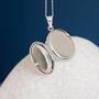 Personalised Plain Oval Locket In Sterling Silver, thumbnail 2 of 12