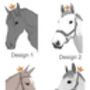 Illustrated Personalised Horse Cushion, thumbnail 3 of 3