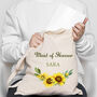 Bridal Party Sunflower Tote Bag, thumbnail 3 of 5