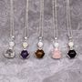 Gemstone Healing Hands Pendant Rock Quartz, thumbnail 6 of 9