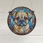 Puggle Stained Glass Effect Suncatcher, thumbnail 1 of 6