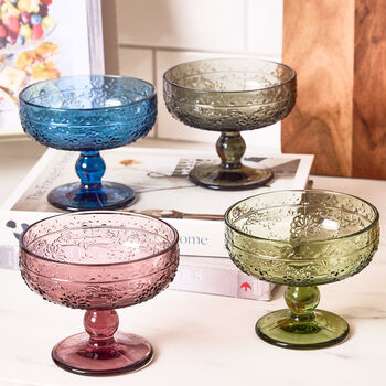 Set Of Four Fontaine Footed Bowls, 3 of 5