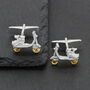 18ct Gold And Silver Scooter Cufflinks, thumbnail 1 of 2