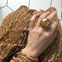 Large Tigers Eye Gemstone Ring Set In Sterling Silver, thumbnail 3 of 5
