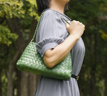 Weaving Leather Shoulder Bag, 12 of 12