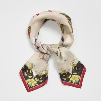 Ivory Wonderland Scene Square Scarf, 2 of 3