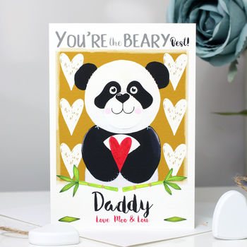 Personalised Best Mummy Daddy Panda Card, 5 of 12