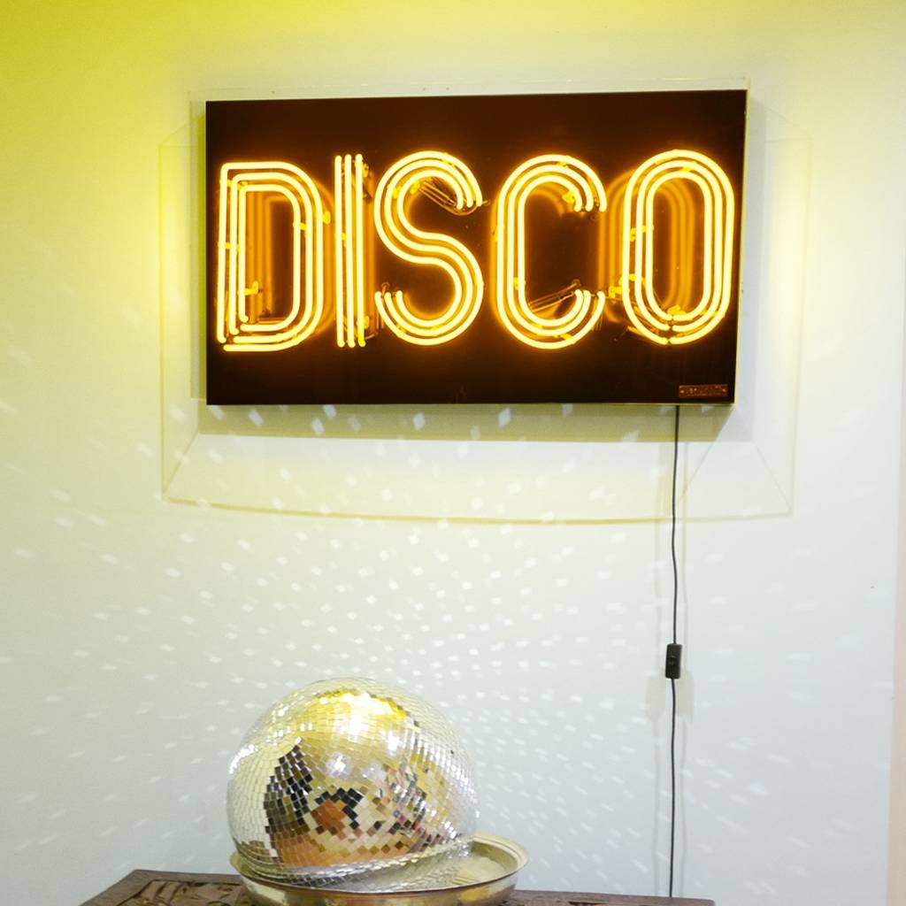 'Disco' Typographic Neon Light Sign, 1 of 4