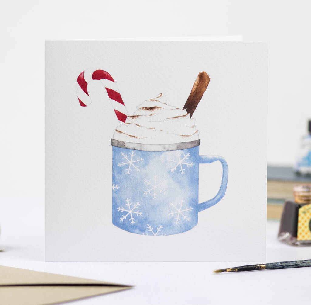 Hot Chocolate Christmas Cards Pack Of Four, 1 of 3