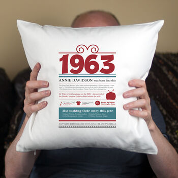 Personalised 60th Birthday Gift Cushion, 6 of 6