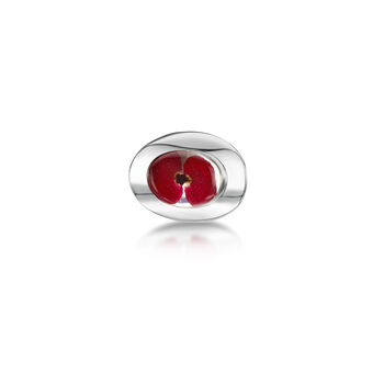 Sterling Silver Poppy Brooch | Handmade With Real Flowers, 2 of 7