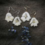 Halloween Ghost Pressed Flower Earrings, thumbnail 5 of 10