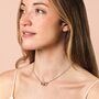 Stainless Steel Interlocking Rings Necklace In Silver, thumbnail 3 of 4