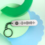 Personalised Shimmer Spotify Code Keyring, thumbnail 1 of 4