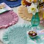 Set Of Two Summer Table Raffia Placemats, thumbnail 1 of 4