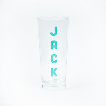 Personalised Vertical Name Printed Pint Glass, 2 of 6