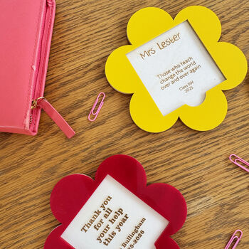 Flower Teacher Gift Post It Note Holder, 6 of 8
