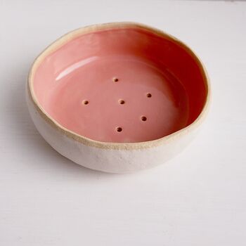 Handmade Pastel Pink Ceramic Soap Dish, 6 of 11