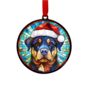Rottweiler In Santa Hat Suncatcher Decoration, thumbnail 5 of 6