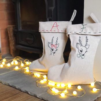 Personalised Hand Embroidered Christmas Stockings, 4 of 10