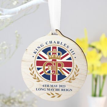 Wooden Customised King Charles Union Jack Decoration, 3 of 4