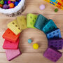 Handcrafted Wooden Dot Cuboids In Rainbow, thumbnail 4 of 11
