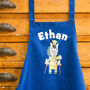 Children’s Personalised Zebra Crafts Apron, thumbnail 4 of 6