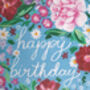 Vintage Inspired Floral Birthday Card, thumbnail 3 of 4