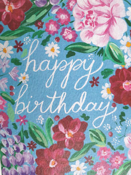 Vintage Inspired Floral Birthday Card, 3 of 4