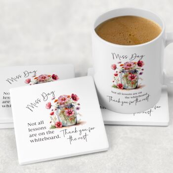 Teacher Thank You Mug – Personalised Floral Gift With Quote, 6 of 10