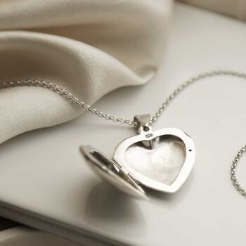 Sterling Silver Tree Heart Locket Necklace, 6 of 10