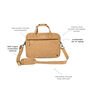 Personalised Cork Leather Compact Laptop Satchel, thumbnail 3 of 9