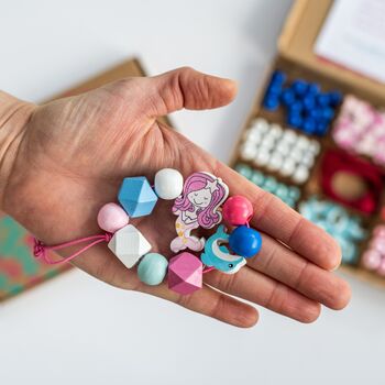 Personalised Mermaid Wooden Bead Making Kit, 3 of 6