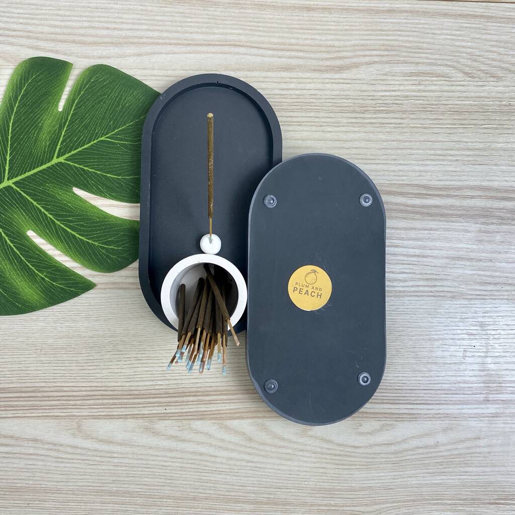 Incense Stick Holder With Stick Storage By Plum and Peach