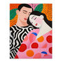 Sweet Dreaming Sleeping Couple Bright Wall Art Print, thumbnail 6 of 6
