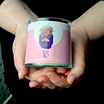 18th Birthday Handpoured Rose Scented Candle, 3 of 7