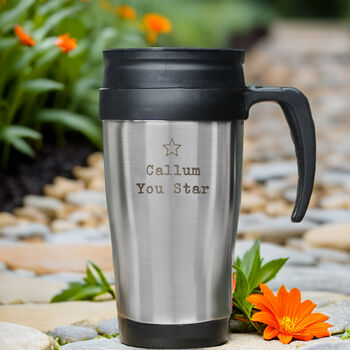 Personalised Star Metal Travel Mug, 2 of 4