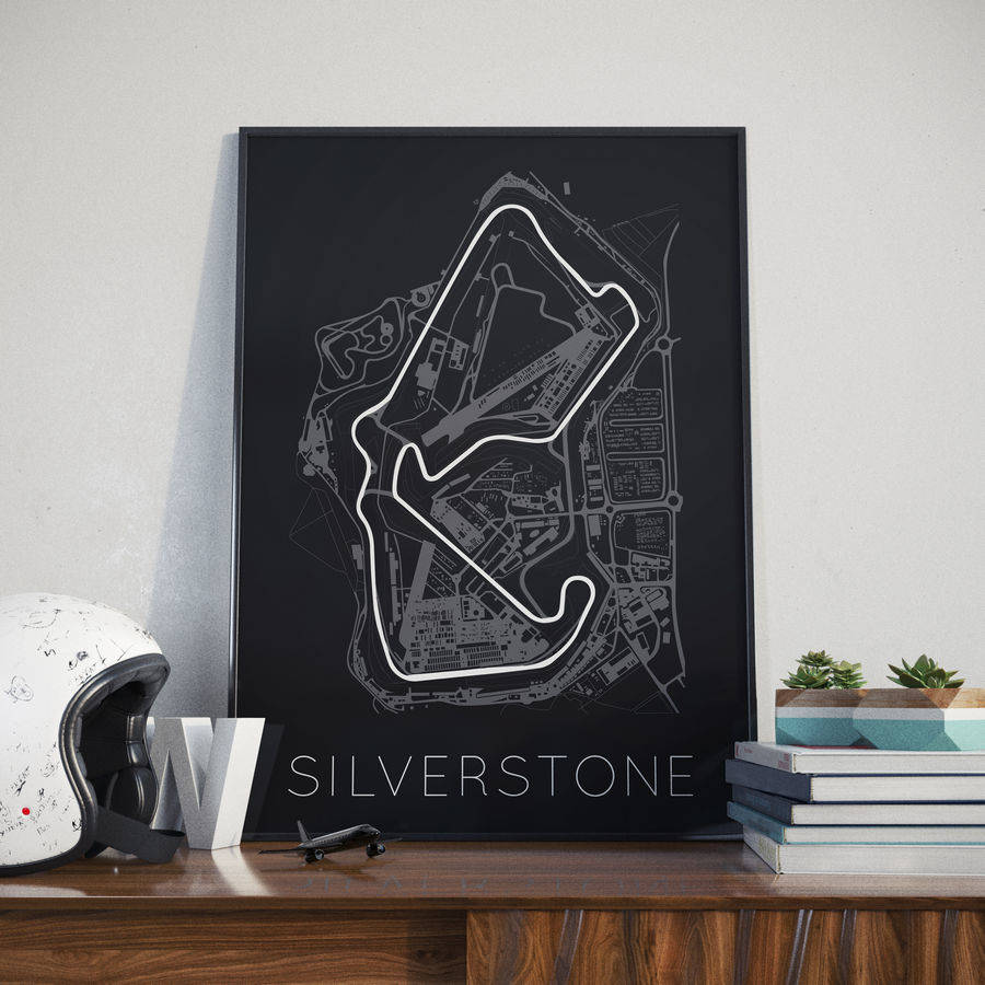 british silverstone race track print by rear view prints