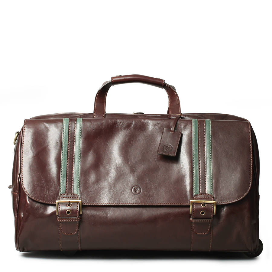 Luxury Mens Wheeled Leather Travel Bag. &#39;dino L&#39; By Maxwell Scott Bags | www.semashow.com