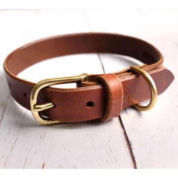 Leather Dog Collar By Hide & Home | notonthehighstreet.com