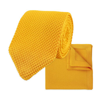 Men's Knitted Bow Tie In Mustard Yellow | Perfect Wedding Neck Tie For Groomsmen, 7 of 12