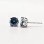 Sapphire Moissanite Crystal Sterling Silver Earrings, thumbnail 6 of 6