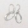 Sterling Silver Oval Ripple Earrings, thumbnail 7 of 11