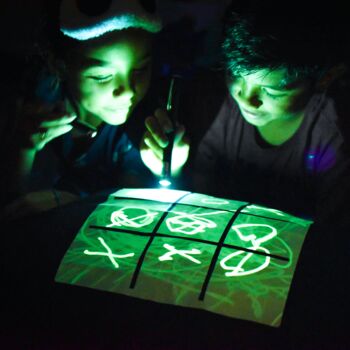 Glow In The Dark Noughts And Crosses Pillowcase, 2 of 8