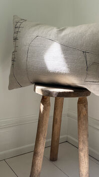 Abode | Appliqué Stitch Collage Linen Cushion, 3 of 6