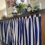 Velcro Sink Skirt, Royal Blue Thick Stripes Cabinet Curtain Bespoke, thumbnail 5 of 6